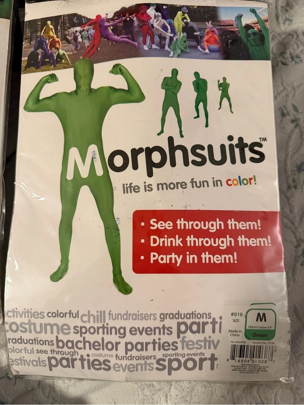 Morphsuits Green Morphsuit Size Medium